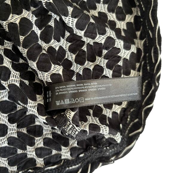 Anthropologie Saturday Sunday Black Print Textured Dress Women’s Size Small - Picture 6 of 7